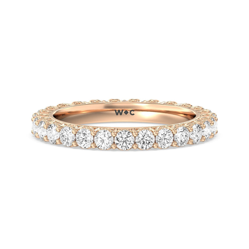 Heart Set Round Diamond Eternity Ring