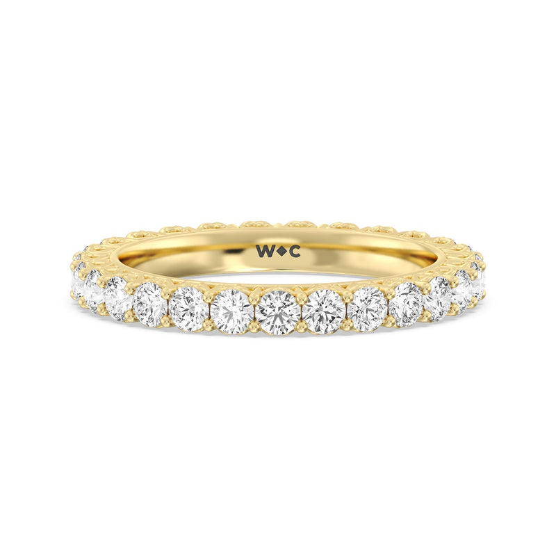 Heart Set Round Diamond Eternity Ring