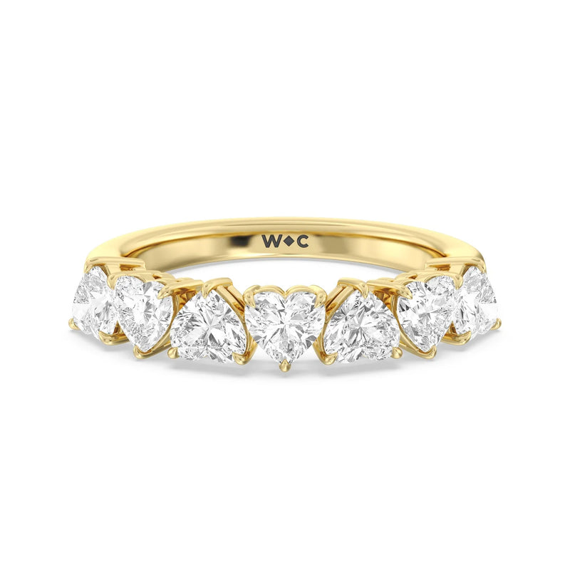 Seven Stone Heart Diamond Anniversary Ring (E+ VS+)