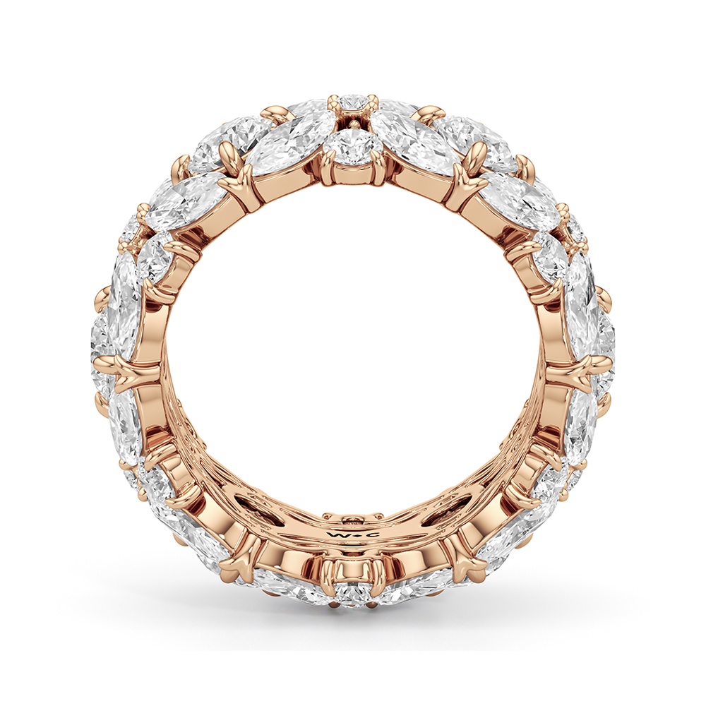 Garden Eternity Ring with 14KT Rose Gold / Lab / 9 1/2 Cut Diamond in 14KT Rose Gold / Lab / 9 1/2 view 2
