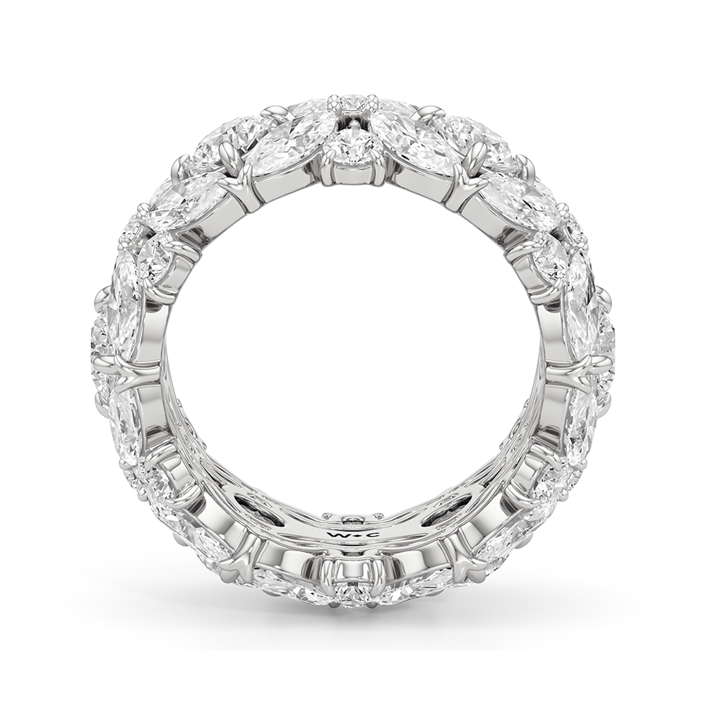 Garden Eternity Ring with 18KT White Gold / Lab / 9 1/2 Cut Diamond in 14KT White Gold / Lab / 9 1/2 view 2
