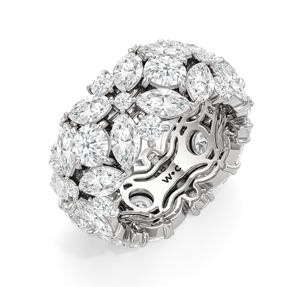 Garden Eternity Ring with 18KT White Gold / Lab / 9 1/2 Cut Diamond in 14KT White Gold / Lab / 9 1/2 view 3

