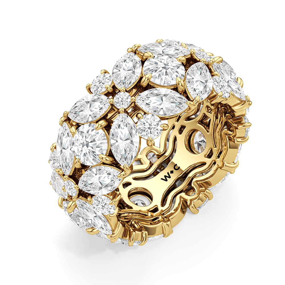 Garden Eternity Ring with 14KT Yellow Gold / Lab / 9 1/2 Cut Diamond in 14KT Yellow Gold / Lab / 9 1/2 view 3
