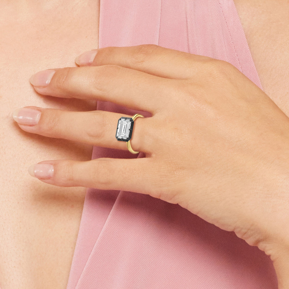 Model Wearing The Élodie Engagement Ring view