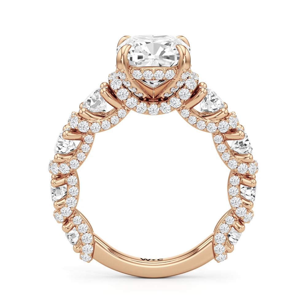 Cushion Cut The Fulton Ring with Lab Grown Diamond in 14KT Rose Gold view 6
