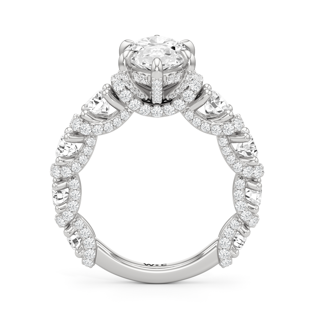 Marquise Cut The Fulton Ring with Lab Grown Diamond in 14KT Platinum view 6
