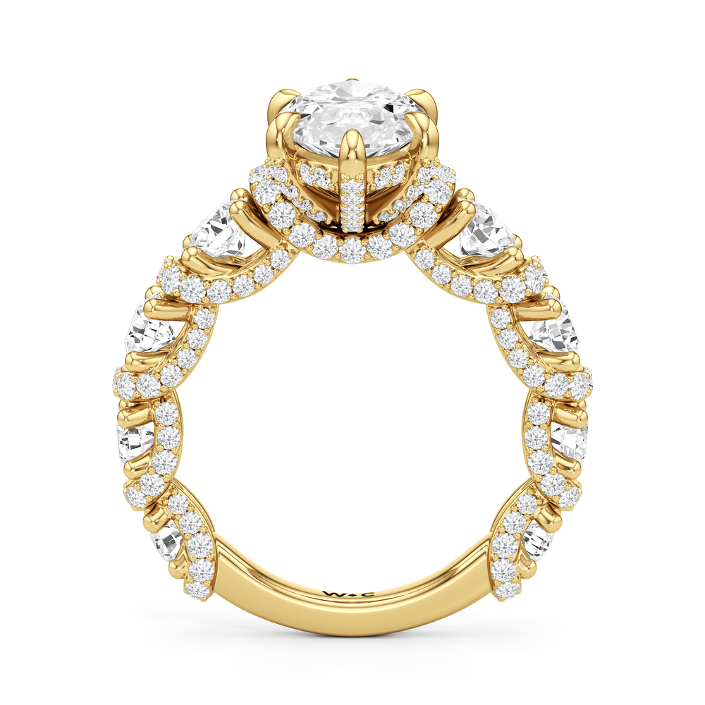 Marquise Cut The Fulton Ring with Lab Grown Diamond in 14KT Yellow Gold view 6
