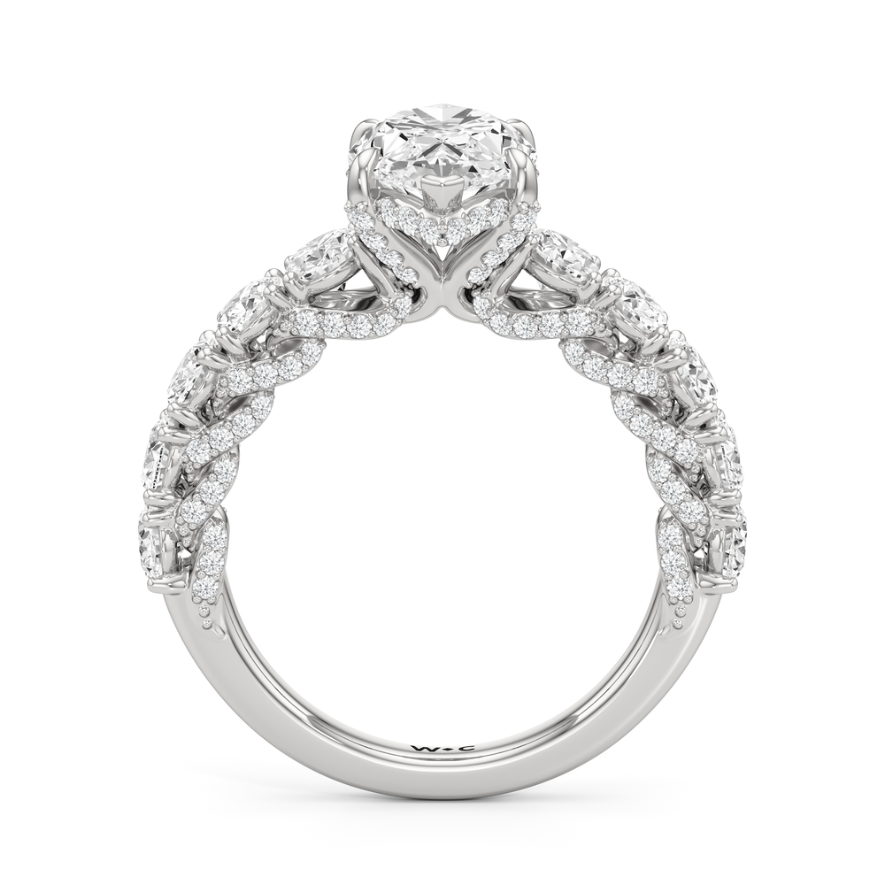 Marquise Cut The Roosevelt Ring with Lab Grown Diamond in 14KT Platinum view 6
