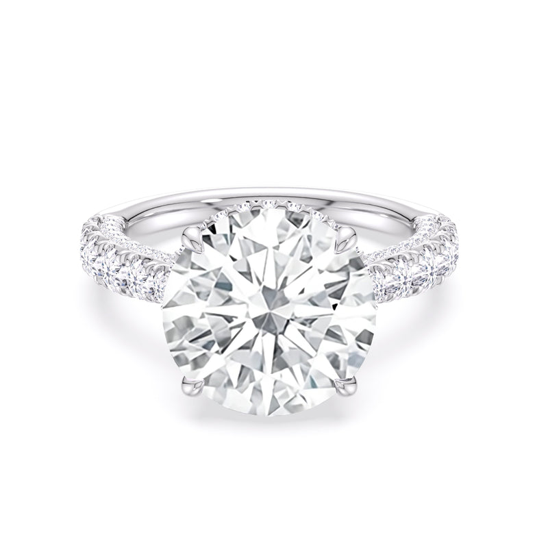 Elegance Double Hidden Halo Engagement Ring