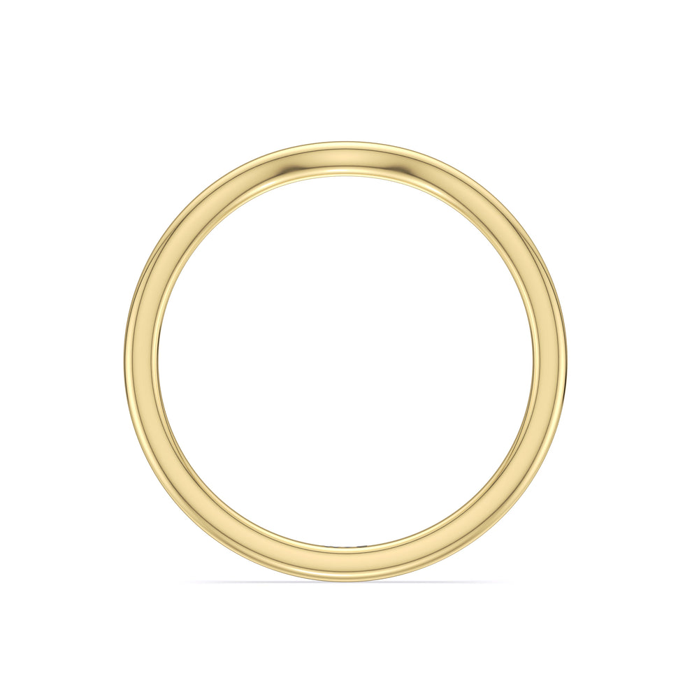 Fine Trio Cluster Wedding Band with 18KT Yellow Gold Cut Diamond in 14KT Yellow Gold view 2
