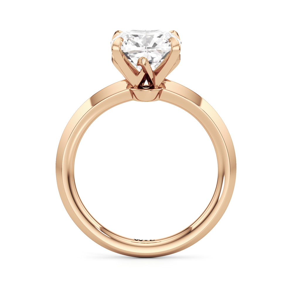 Cushion Cut The W Evolution Engagement Ring with Lab Grown Diamond in 14KT Rose Gold view 2
