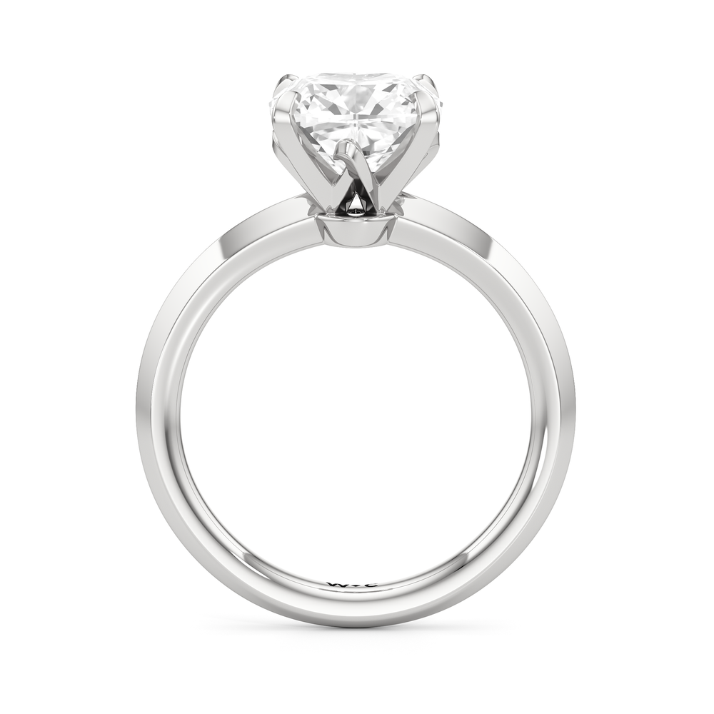 Cushion Cut The W Evolution Engagement Ring with Lab Grown Diamond in 14KT Platinum view 2
