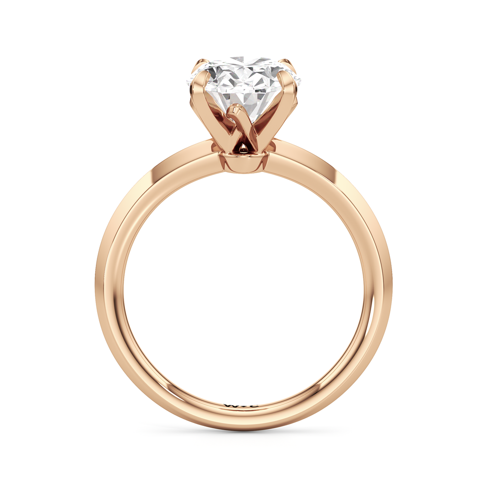 Oval Cut The W Evolution Engagement Ring with Lab Grown Diamond in 14KT Rose Gold view 2
