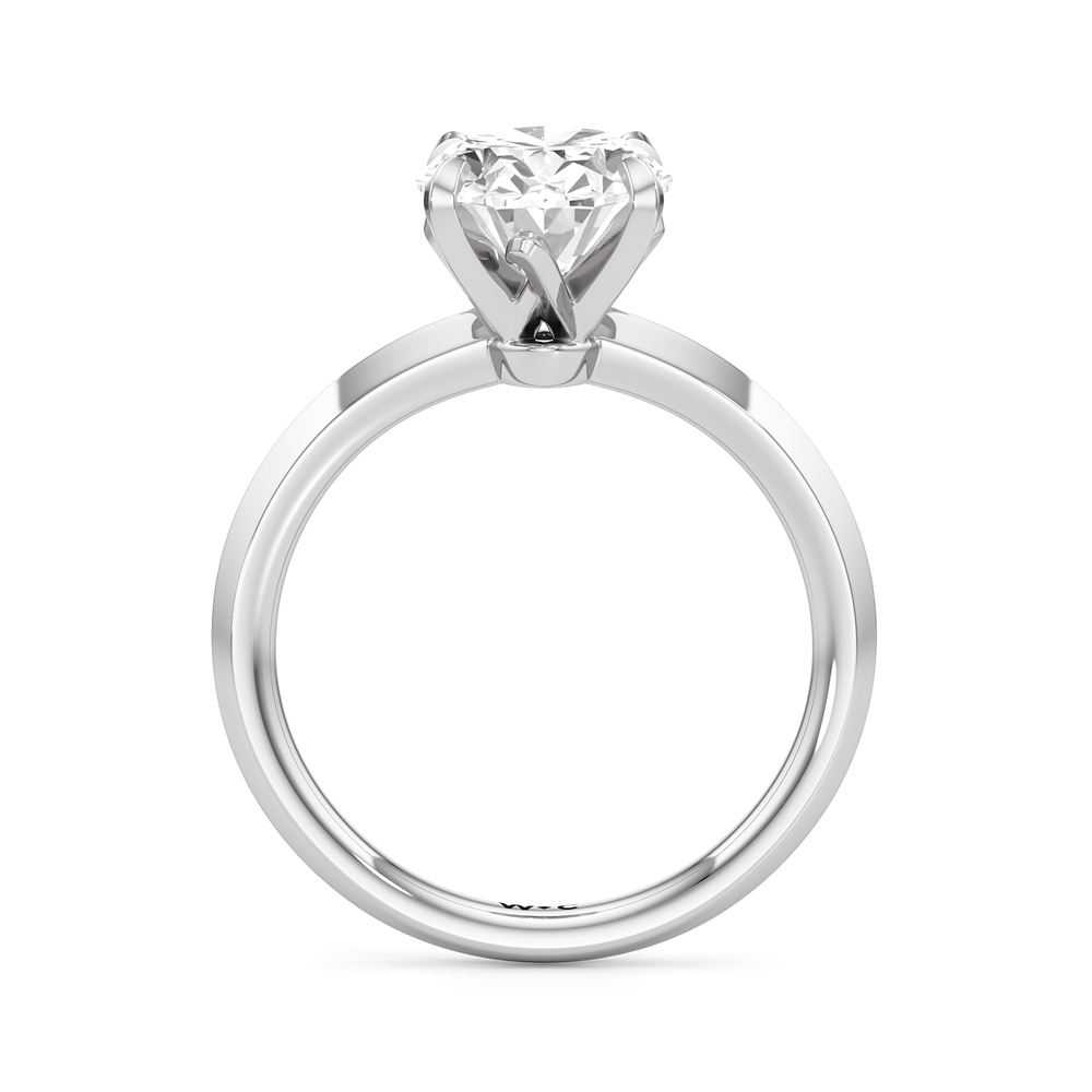 Oval Cut The W Evolution Engagement Ring with Lab Grown Diamond in 14KT Platinum view 2
