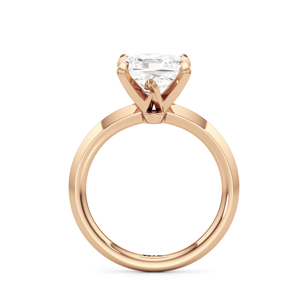 Princess Cut The W Evolution Engagement Ring with Lab Grown Diamond in 14KT Rose Gold view 2
