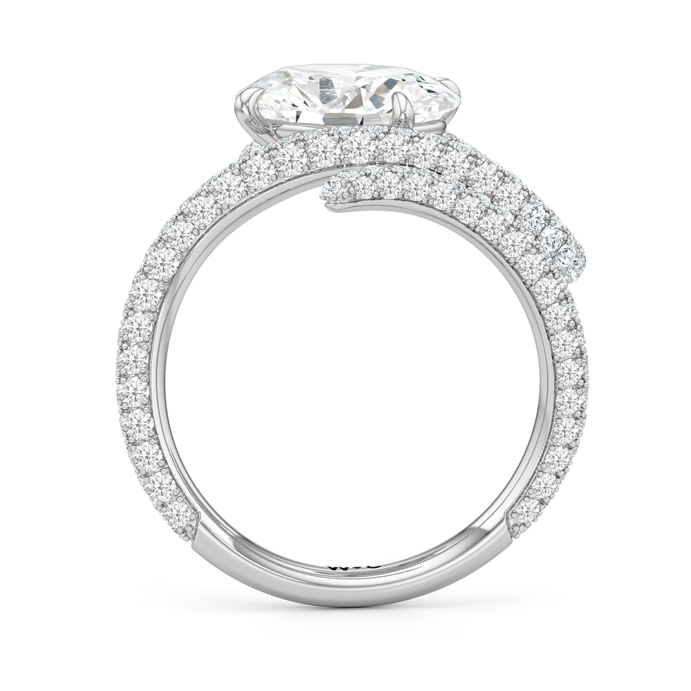 Oval Cut The Aeris Engagement Ring with Lab Grown Diamond in 14KT Platinum view 2
