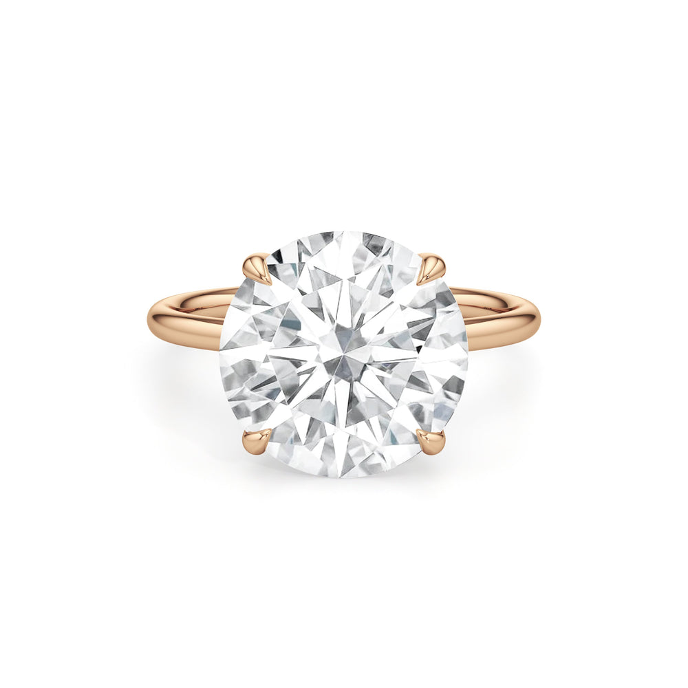Round Cut The Cassatt Solitaire Engagement Ring with Lab Grown Diamond in 14KT Rose Gold view 2
