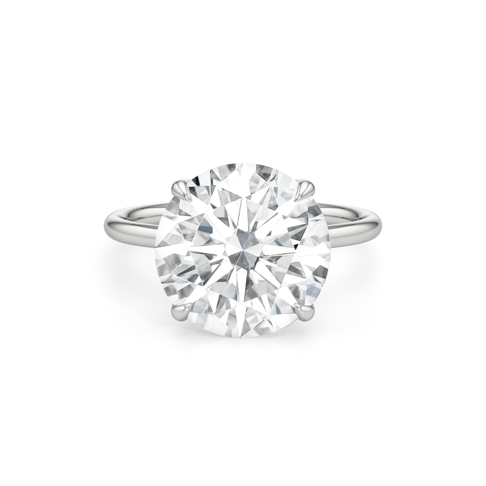 Round Cut The Cassatt Solitaire Engagement Ring with Lab Grown Diamond in 14KT Platinum view 2
