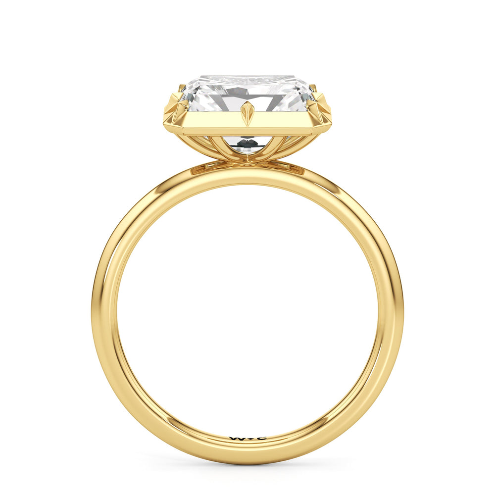 The Élodie Engagement Ring with West Radiant Cut Diamond in 14KT Yellow & White Gold view 2
