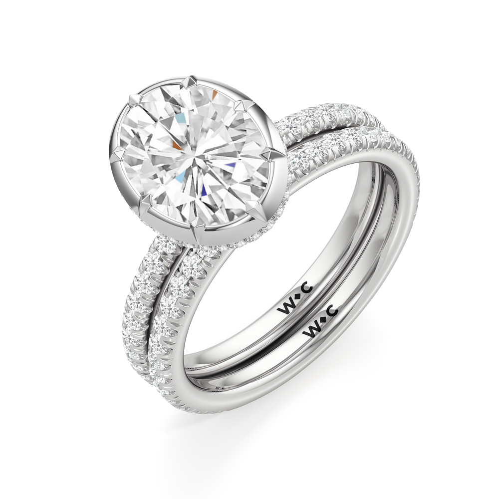 The Fleuron Engagement Ring with Pear Cut Diamond in 14KT Platinum view 4
