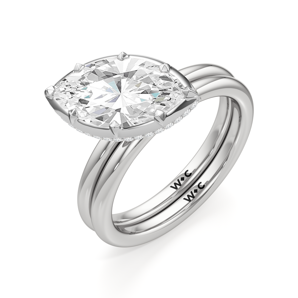 The Lilt Engagement Ring with Pear Cut Diamond in 14KT Platinum view 4
