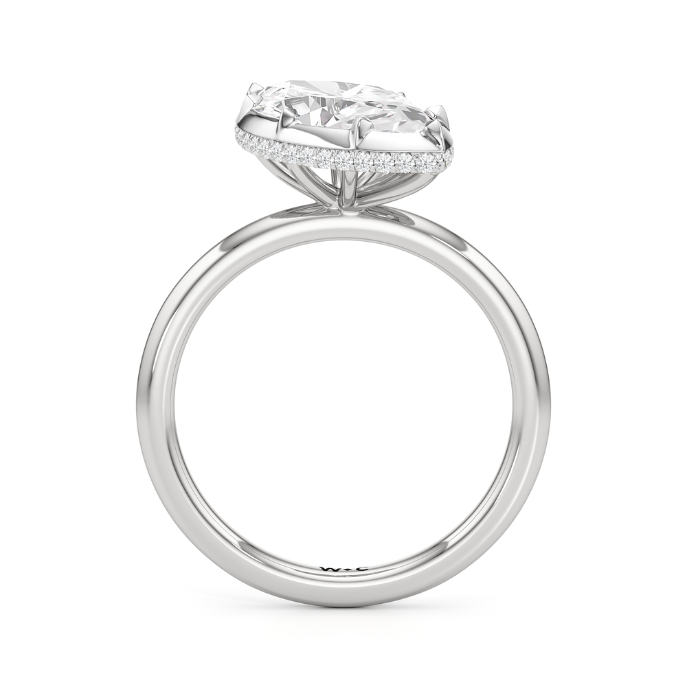 The Lilt Engagement Ring with Marquise Cut Diamond in 14KT Platinum view 2
