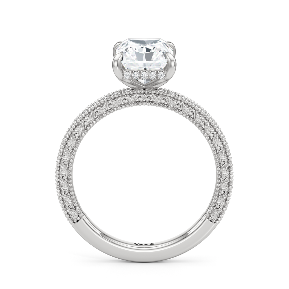 Radiant Cut The Isolde Ring with Lab Grown Diamond in 14KT Platinum view 2
