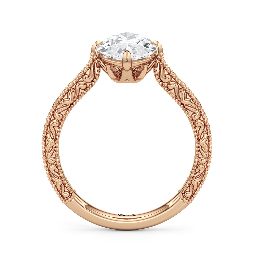 Marquise Cut The Elodie Ring with Lab Grown Diamond in 14KT Rose Gold view 2
