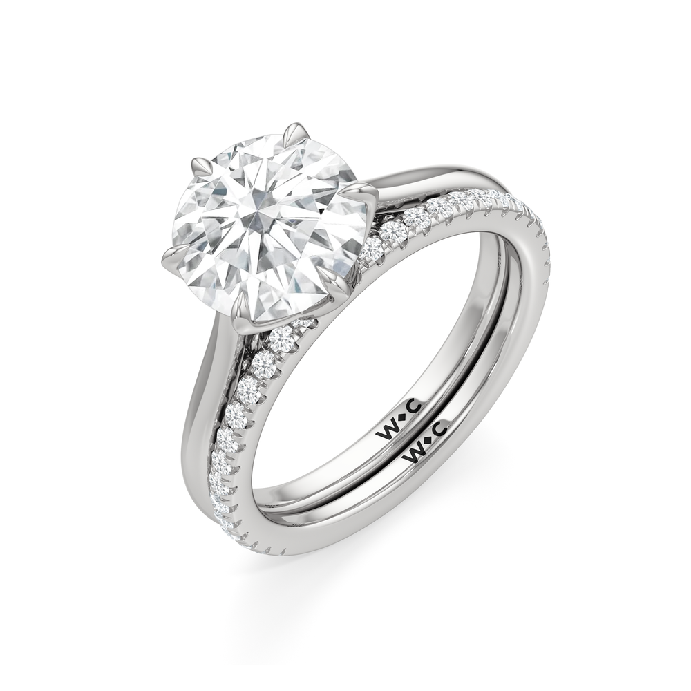 Oval Cut The Fleur Ring with Lab Grown Diamond in 14KT Platinum view 4
