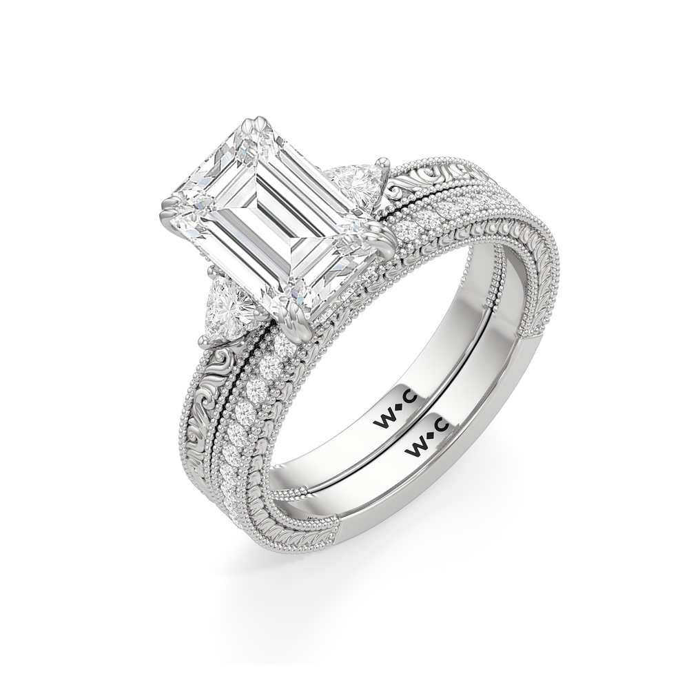 The Ophelia Ring with Oval Cut Diamond in 14KT Platinum view 4
