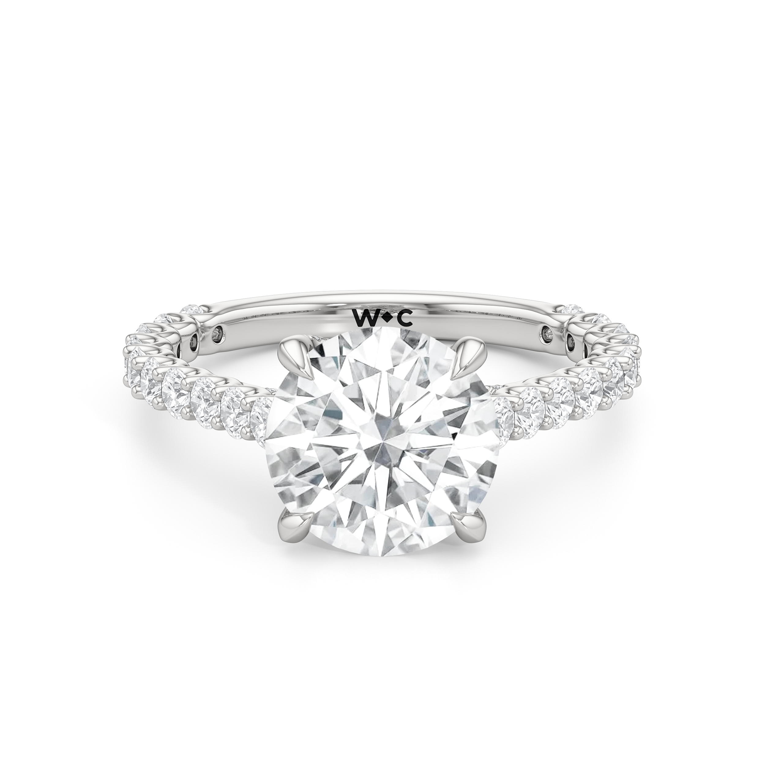 The Arc Icon Engagement Ring (E+ VVS+) – With Clarity