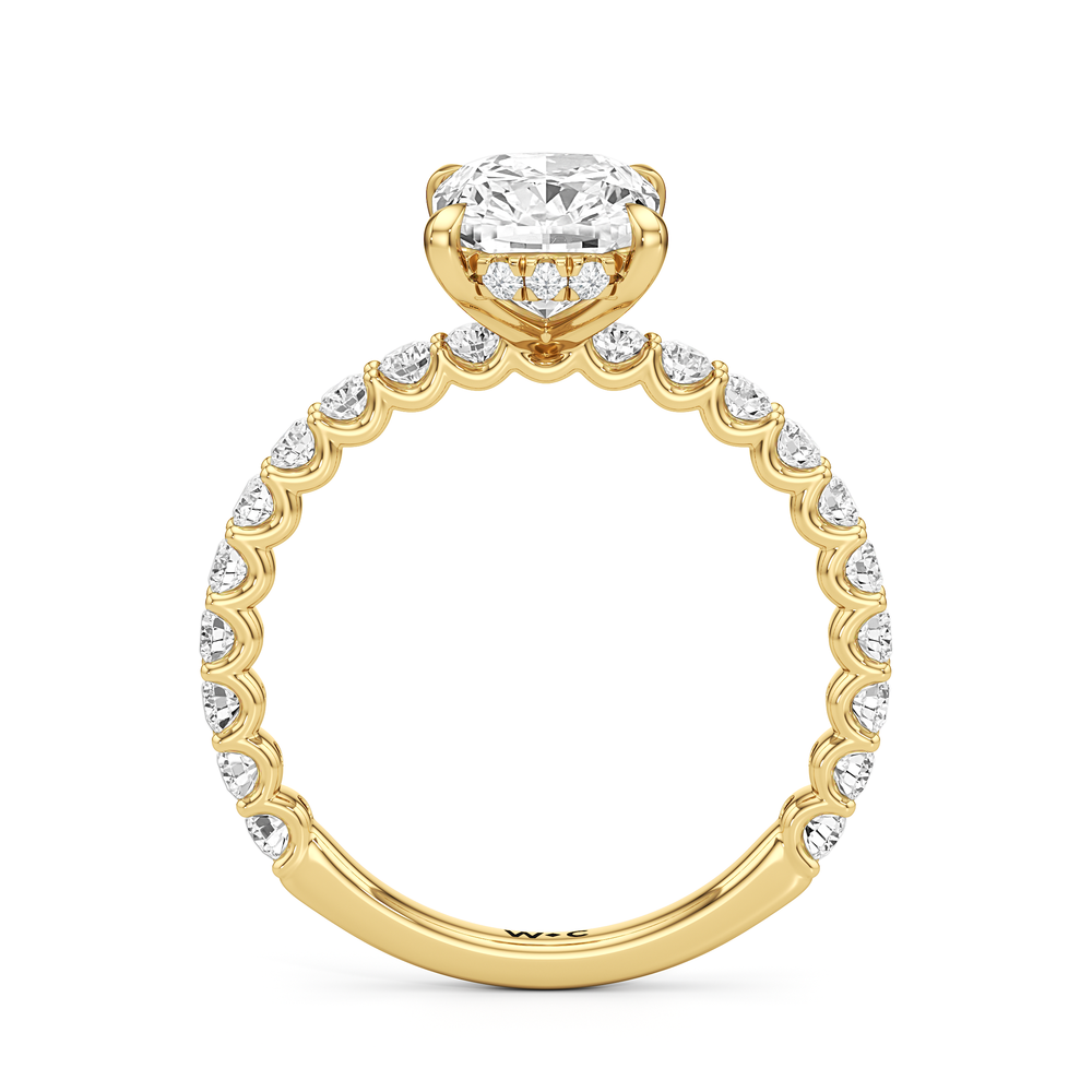 Elongated Cushion Cut The Arc Classic Engagement Ring with Lab Grown Diamond in 14KT Yellow Gold view 5
