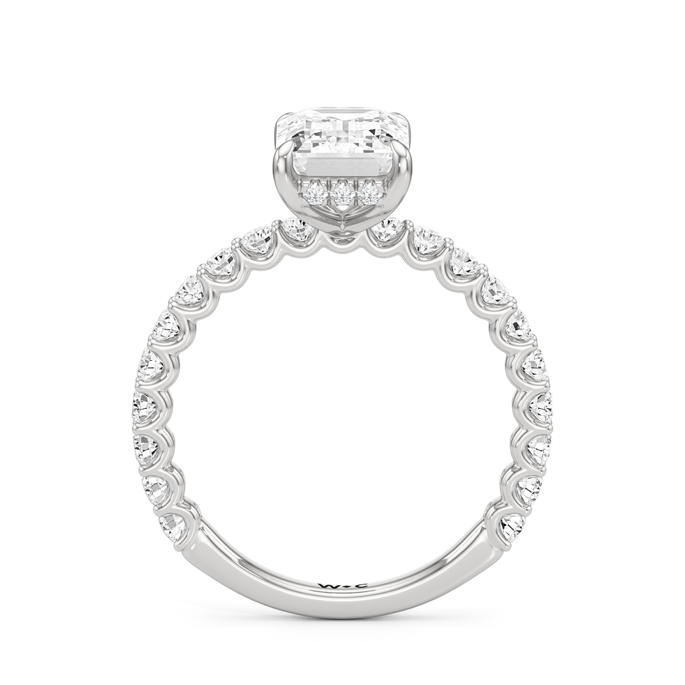 Emerald Cut The Arc Classic Engagement Ring with Lab Grown Diamond in 14KT Platinum view 5
