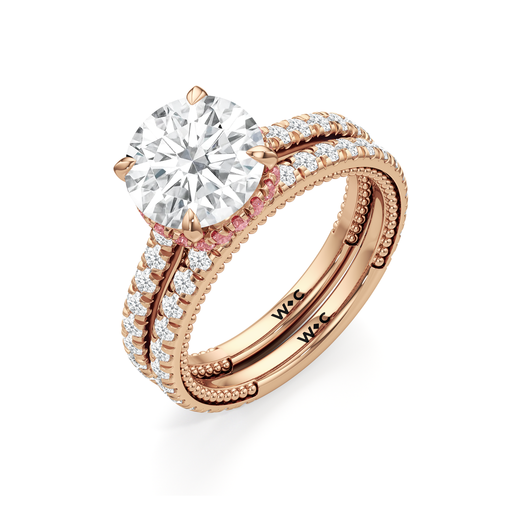 Oval Cut The Peony Ring with Lab Grown Diamond in 14KT Rose Gold view 4
