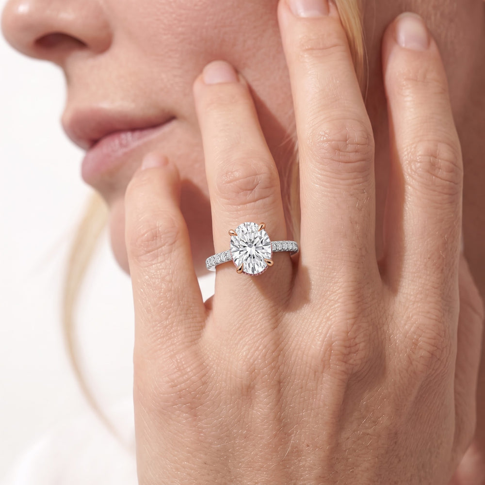 The Rose Ring with Round Cut Diamond in 14KT Rose Gold view 3
