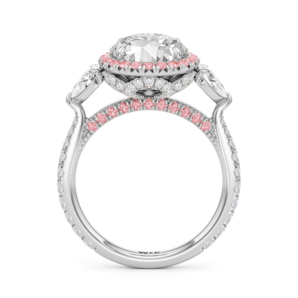 The Dahlia Ring with Round Cut Diamond in 14KT Platinum view 2
