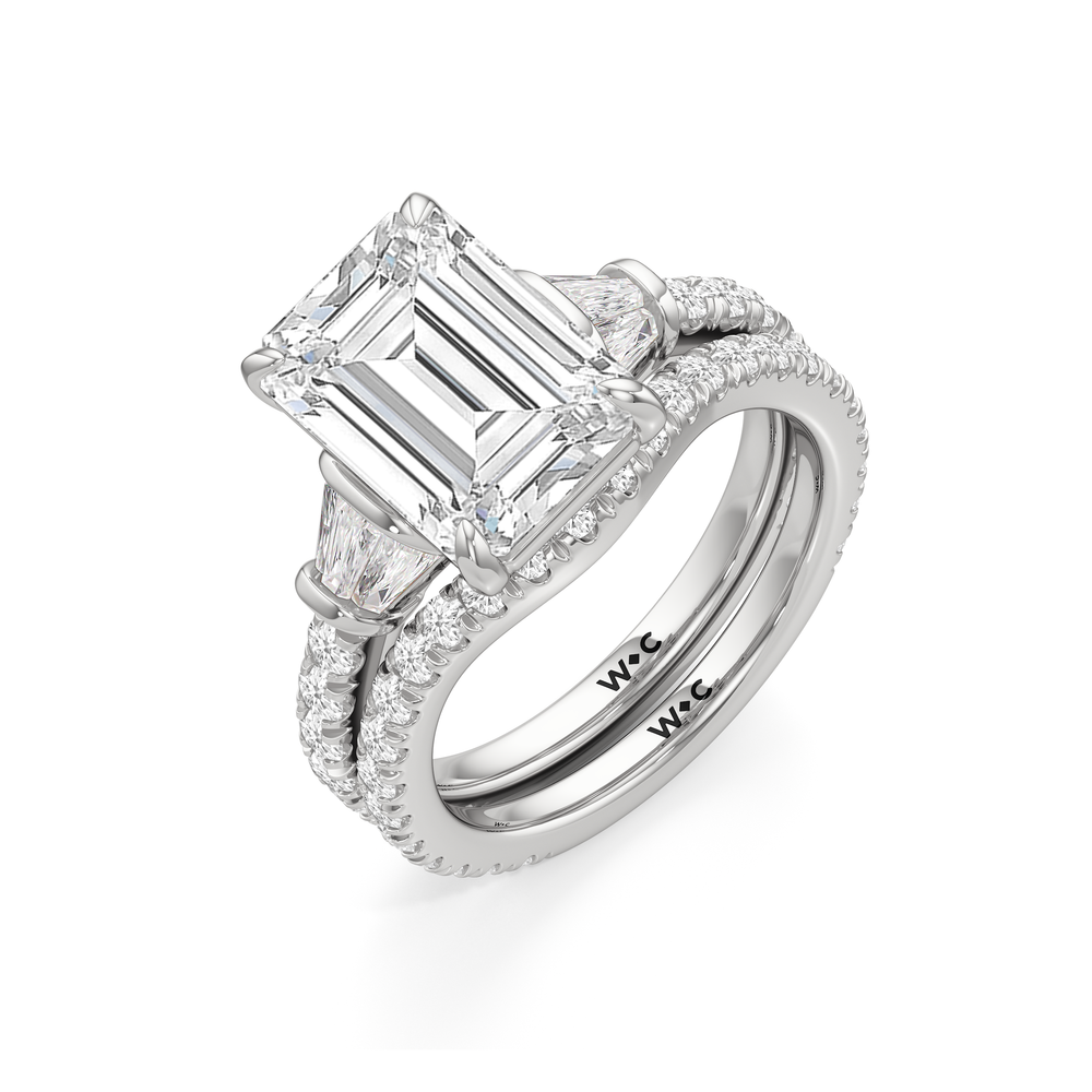 The Surrey Ring with Radiant Cut Diamond in 14KT Platinum view 5
