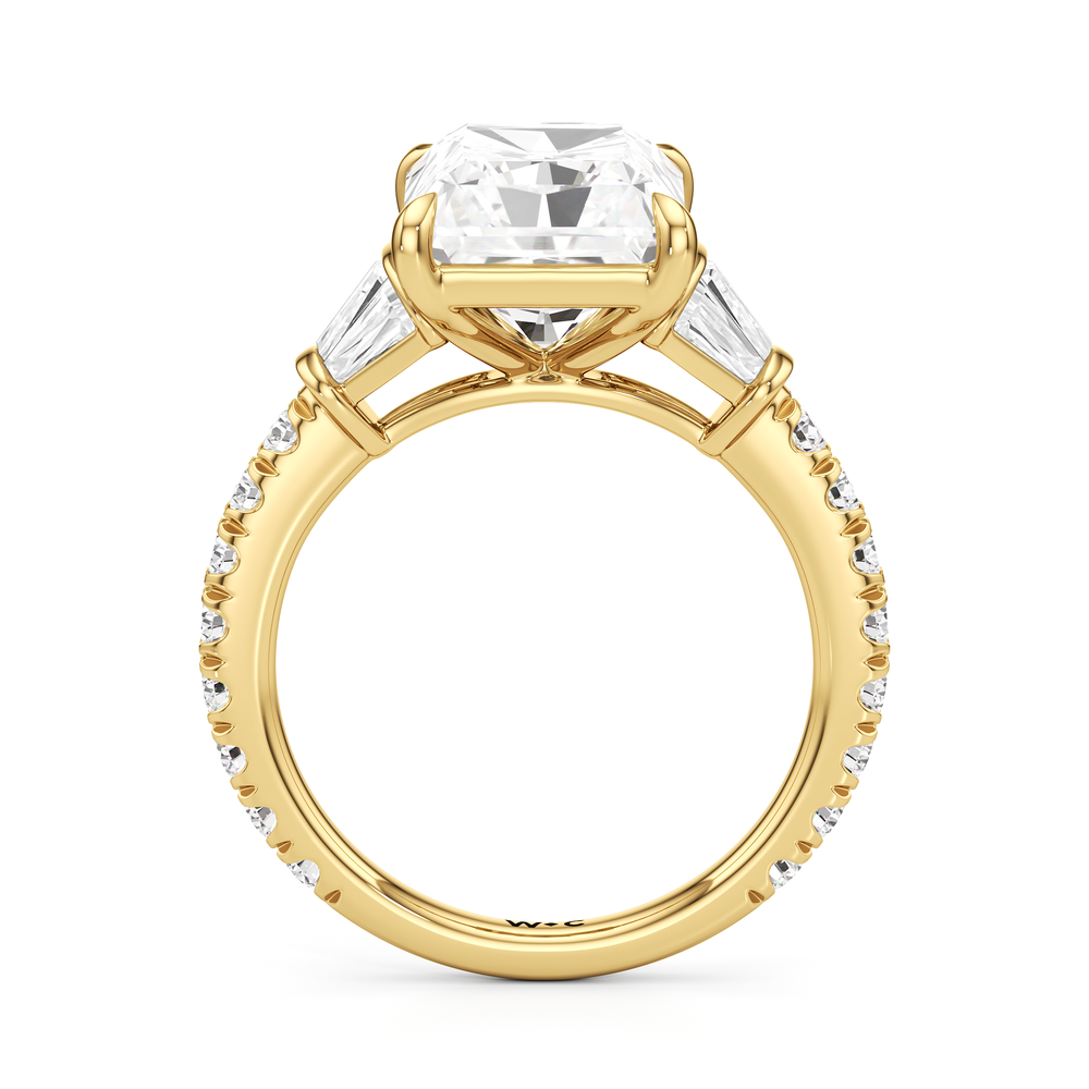 The Surrey Ring with Radiant Cut Diamond in 14KT Yellow Gold view 3
