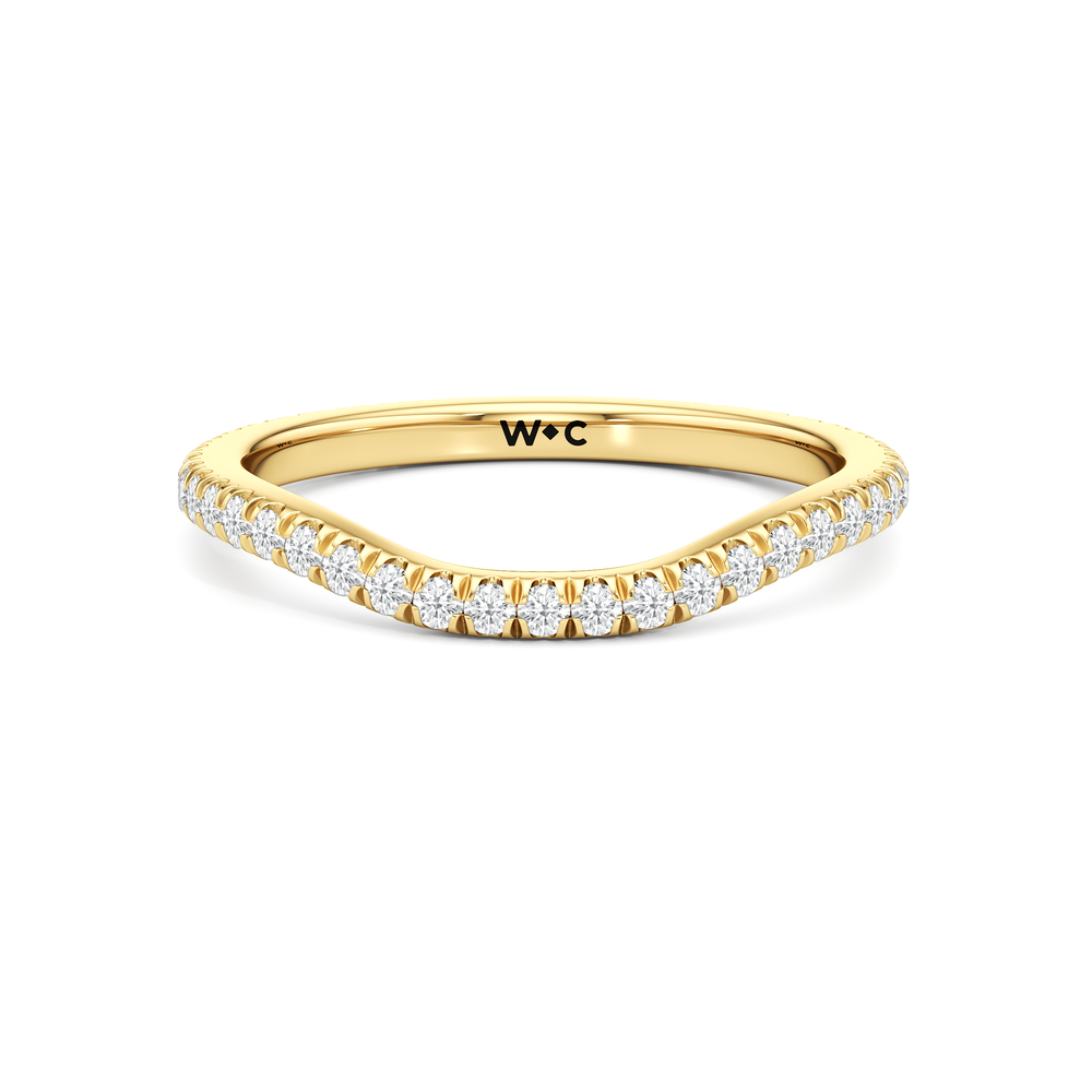 The Lorimer Diamond Wedding Band with 18KT Yellow Gold Cut Diamond in 14KT Yellow Gold view 1
