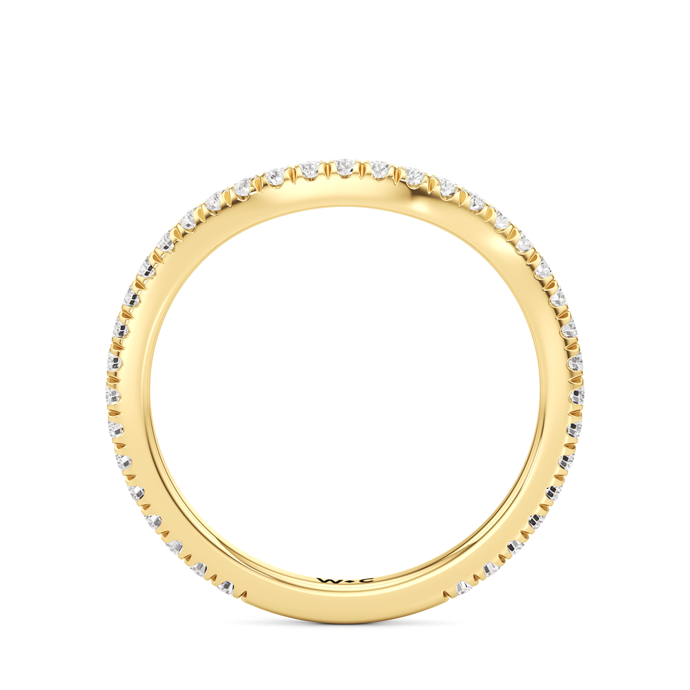 The Lorimer Diamond Wedding Band with 18KT Yellow Gold Cut Diamond in 14KT Yellow Gold view 2
