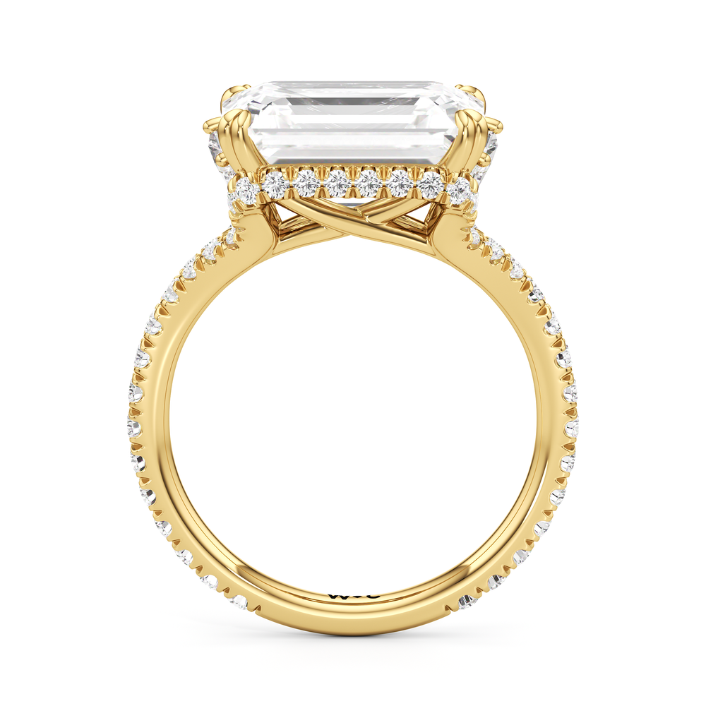 The Lorimer Ring with West Emerald Cut Diamond in 14KT Yellow Gold view 3

