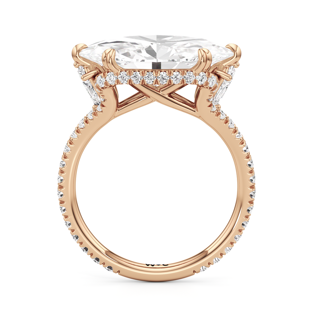 The Lorimer Ring with West Marquise Cut Diamond in 14KT Rose Gold view 3
