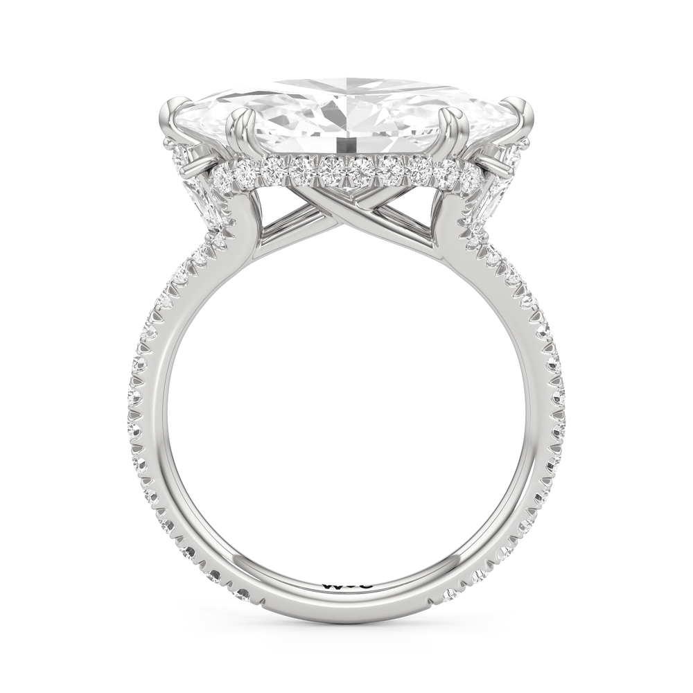 The Lorimer Ring with West Marquise Cut Diamond in 14KT Platinum view 3
