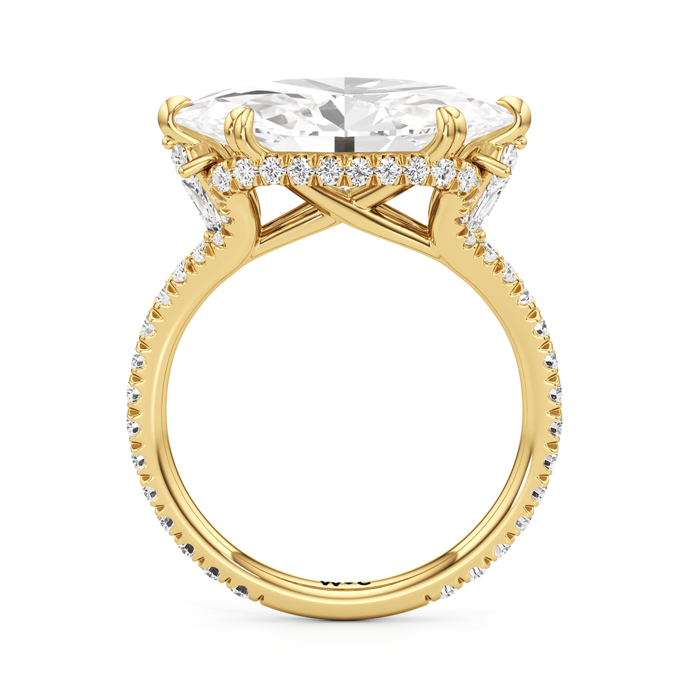 The Lorimer Ring with West Marquise Cut Diamond in 14KT Yellow Gold view 3

