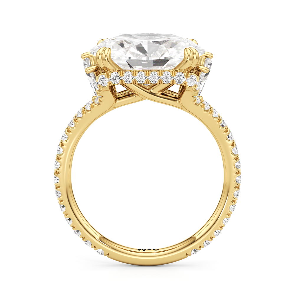 The Lorimer Ring with West Oval Cut Diamond in 14KT Yellow Gold view 3
