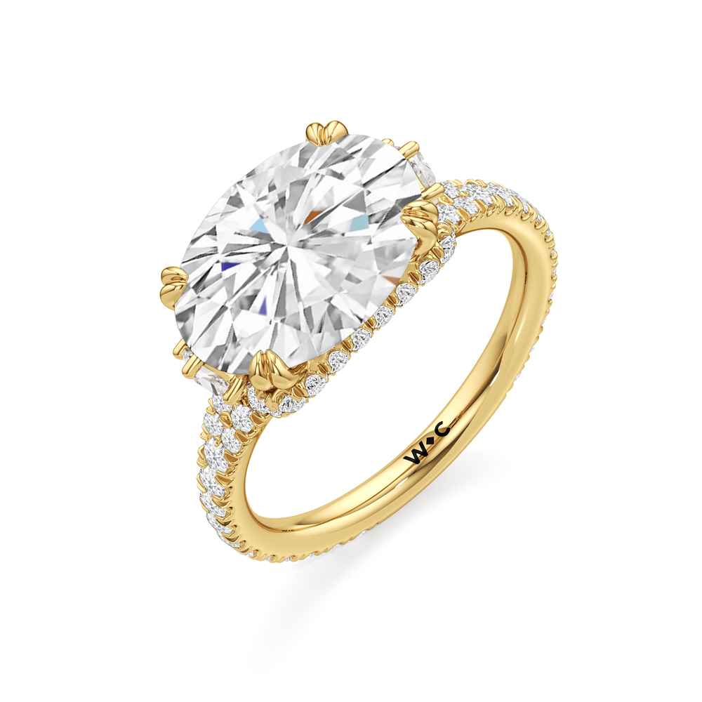 The Lorimer Ring with West Oval Cut Diamond in 14KT Yellow Gold view 4
