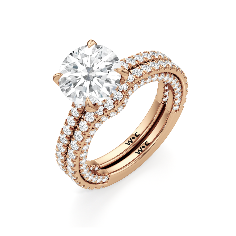 The Cooper Ring with Pear Cut Diamond in 14KT Rose Gold view 5
