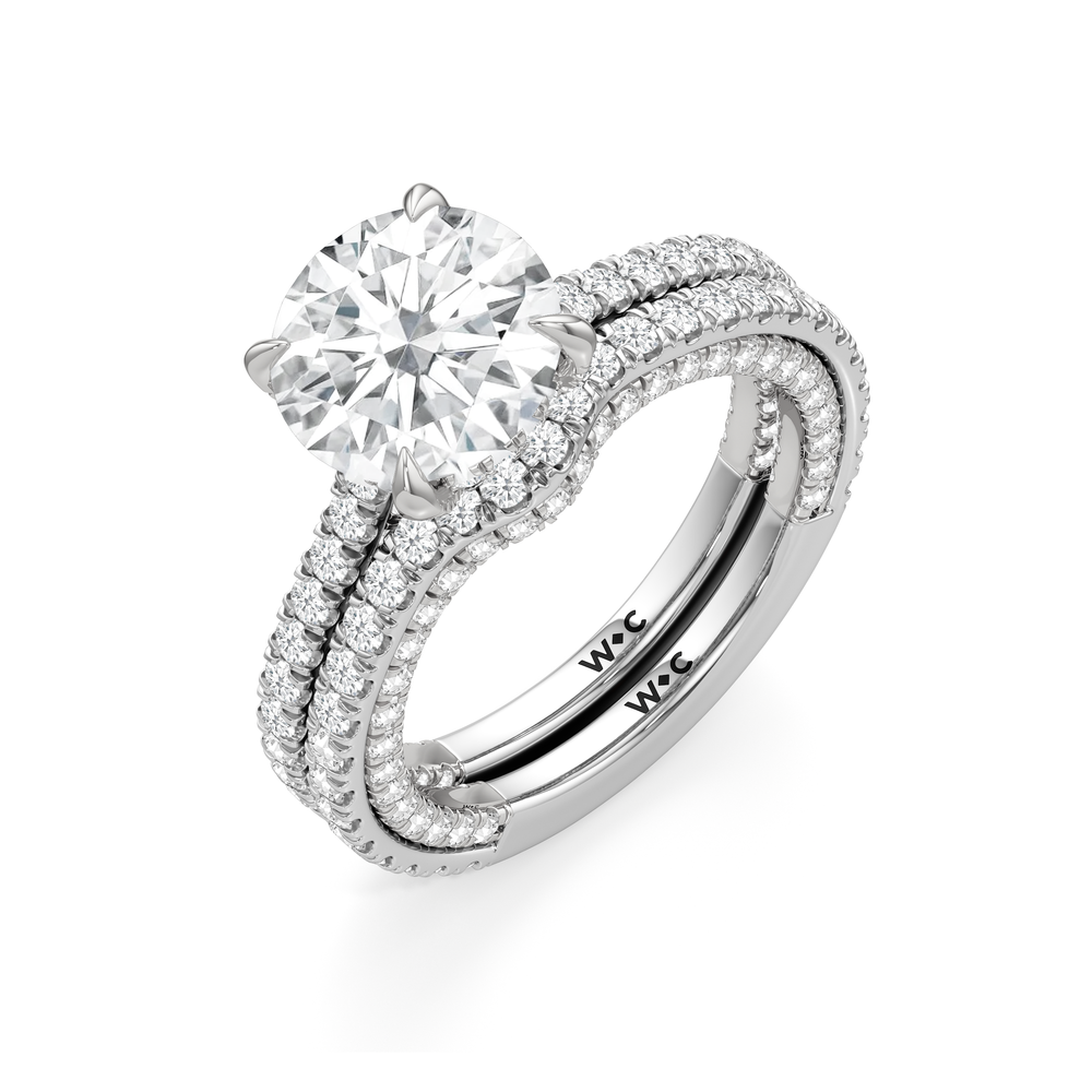The Cooper Ring with Oval Cut Diamond in 14KT Platinum view 4
