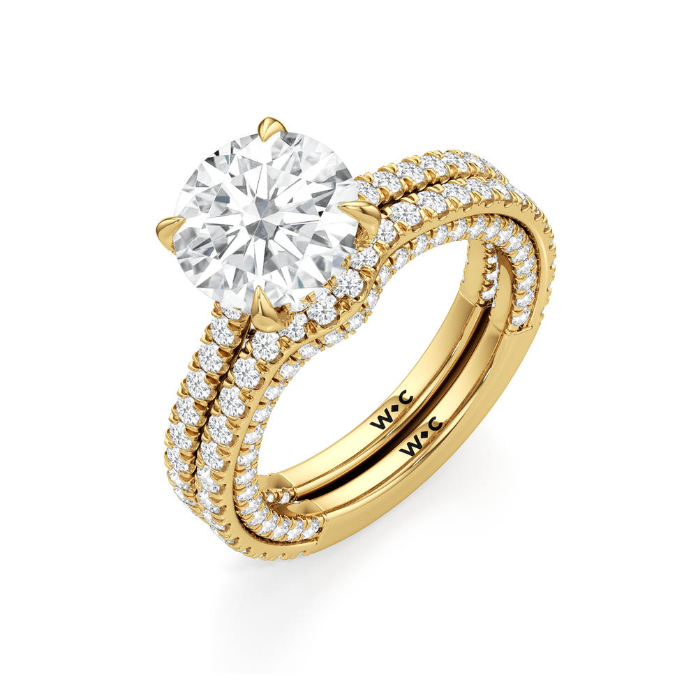 The Cooper Ring with Emerald Cut Diamond in 14KT Yellow Gold view 5
