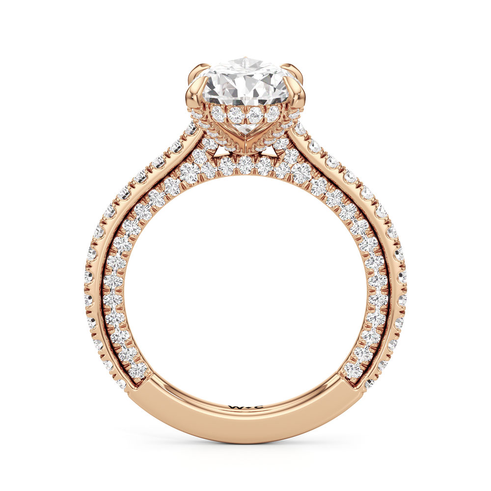 The Cooper Ring with Pear Cut Diamond in 14KT Rose Gold view 3
